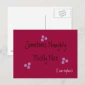 Soms is Naughty Moederlijk Nice Feestdagenkaart (Voorkant / Achterkant)