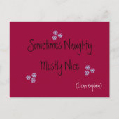 Soms is Naughty Moederlijk Nice Feestdagenkaart (Voorkant)