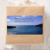 Soms kalmeert God de zeeen Grote Label / Sticker (Insitu)