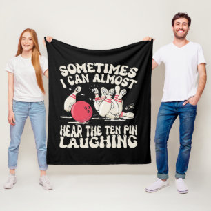 Soms kan ik de tienpin bijna horen lachen fleece deken