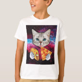 Soms Kijk Cat Pizza Taco T-shirt (Voorkant)