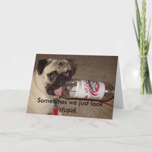 Soms kijken wij enkel stom wenskaart kaart (Voorkant)