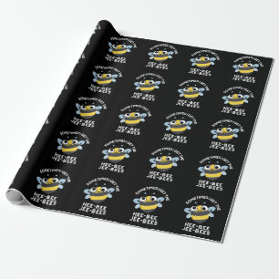 Soms Krijg Ik De Heebee Jeebees Bee Pun Donkere BG Cadeaupapier