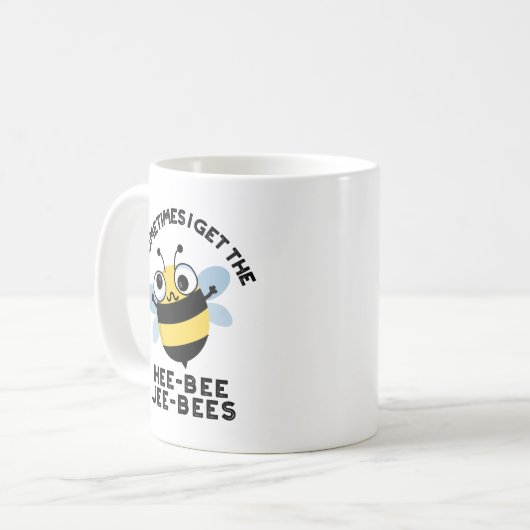 Soms krijg ik de Heebee Jeebes Bee Puns Koffiemok (Voorkant links)