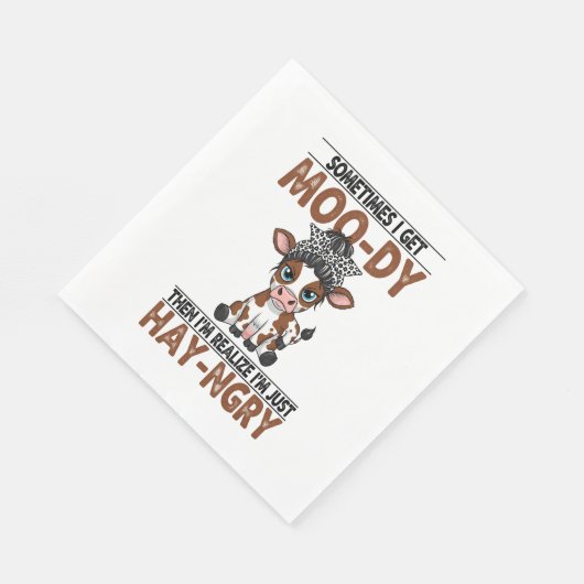 Soms krijg ik een moo-dy hooi-boze Koe Servet (Hoek)