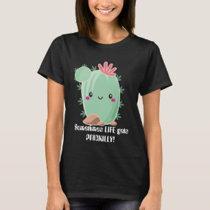 Soms krijgt het leven een griezelige cactus kawaii t-shirt