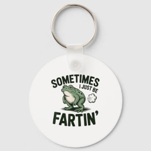 Soms laat ik gewoon een scheet Frog Humor Grappige Sleutelhanger