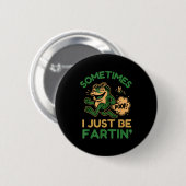 Soms laat ik gewoon een scheet, grappige kikker ronde button 5,7 cm (Voorkant /achterkant)