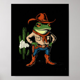 Soms laat ik gewoon grappige cowboy kikker scheten poster
