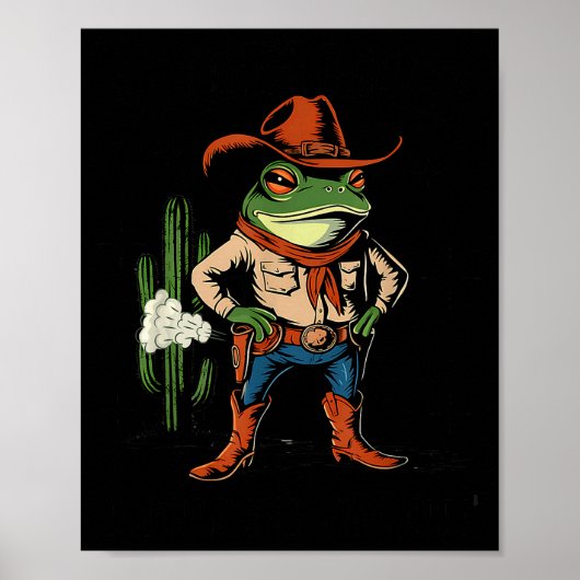 Soms laat ik gewoon grappige cowboy kikker scheten poster (Voorkant)