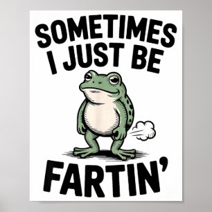 Soms laat ik gewoon grappige kikker meme dier een poster