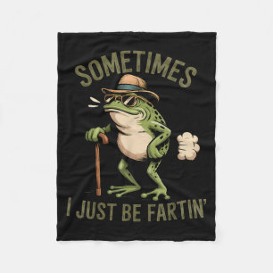 Soms laat ik gewoon grappige kikkerwinden  fleece deken
