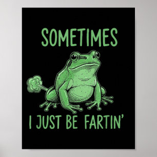 Soms laat ik gewoon grappige scheet kikker meme poster