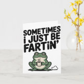 Soms laat ik gewoon grappige scheet Meme Grappige Kaart (Gele Bloem)