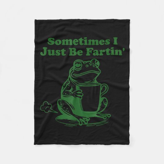 Soms laat ik gewoon grappige scheet Meme Kikker Dr Fleece Deken (Voorkant)