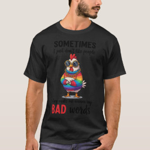 Soms LEUKE Mokken Grappige Hen Regenboog S T-shirt