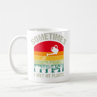 Soms maak ik mijn planten nat Funny Gardener Retro Koffiemok