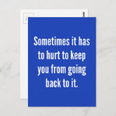 SOMS MOET HET EROP GERICHT ZIJN JE TERUG TE HOUDEN BRIEFKAART (Voorkant / Achterkant)