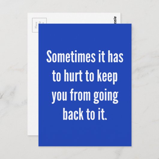 SOMS MOET HET EROP GERICHT ZIJN JE TERUG TE HOUDEN BRIEFKAART (Voorkant / Achterkant)