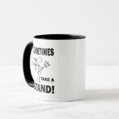 Soms moet je een standaard nemen. mok (Voorkant links)