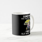 Soms moet je gewoon Moo zeggen en weglopen Koe Koffiemok (Voorkant rechts)