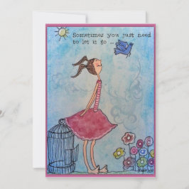 Soms moet je het gewoon loslaten feestdagenkaart