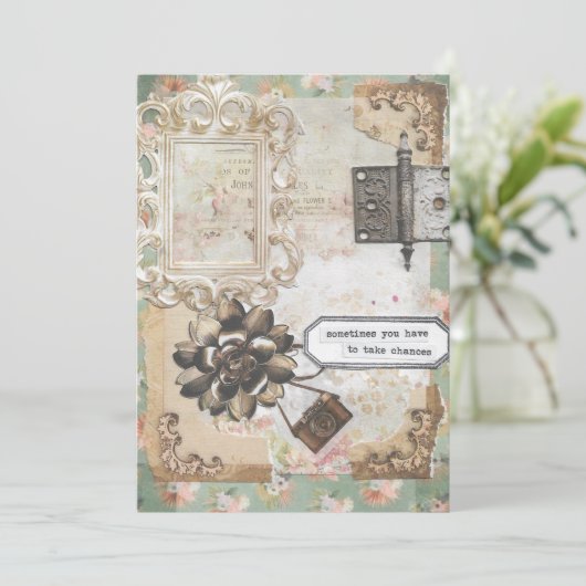 Soms moet je risico's nemen Wenskaart Bedankkaart (Staand voorkant)