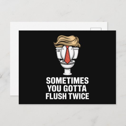 Soms moet je twee keer spoelen briefkaart (Voorkant / Achterkant)