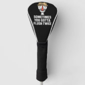 Soms moet je twee keer spoelen golfheadcover (Voorkant)
