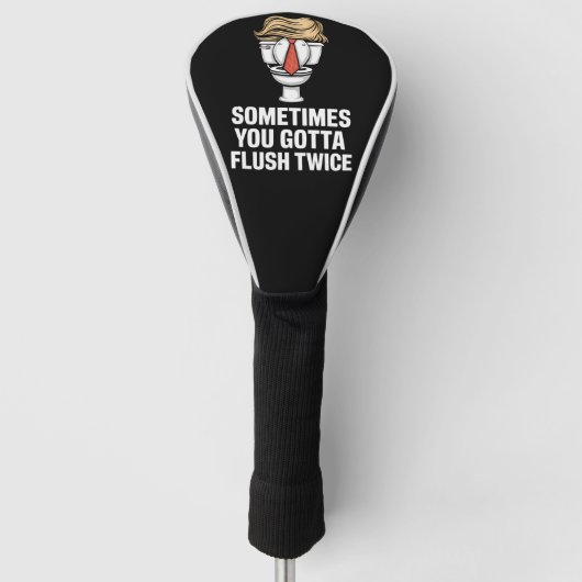 Soms moet je twee keer spoelen golfheadcover (Voorkant)