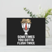 Soms moet je twee keer spoelen kaart (Staand voorkant)