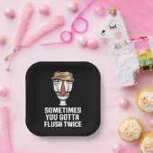 Soms moet je twee keer spoelen papieren bordje (Feest)