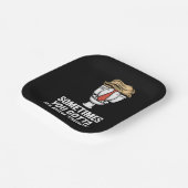 Soms moet je twee keer spoelen papieren bordje (Gebogen)