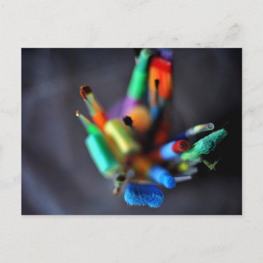 Soms Mooi briefkaart (penselen) (Voorkant)