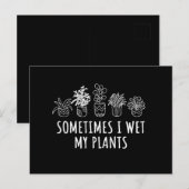 Soms nat ik mijn Planten Briefkaart (Voorkant / Achterkant)