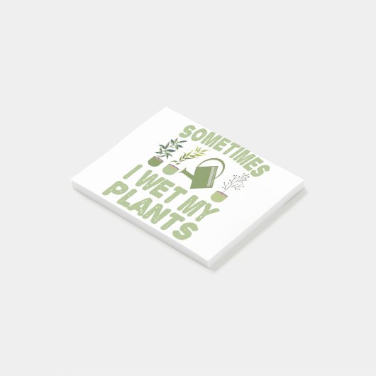 Soms nat ik mijn planten Moppertje Tuinieren Intro Post-it® Notes (Schuin)