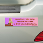 soms neem ik baden… bumpersticker (Op auto)