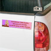 soms neem ik baden… bumpersticker (Op Truck)