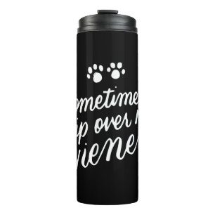 Soms neem ik mijn wiener Dog Funny Dachshun over Thermosbeker