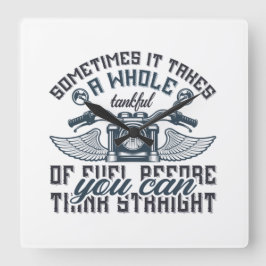 Soms neemt het een hele tanende T-Shirt Throw Vierkante Klok