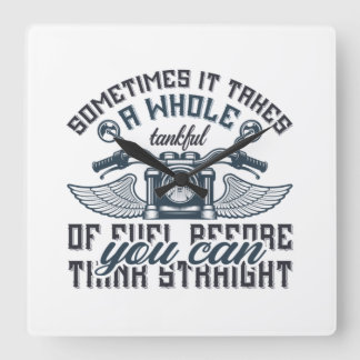 Soms neemt het een hele tanende T-Shirt Throw  Vierkante Klok