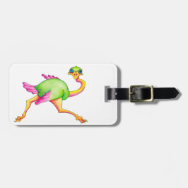 Soms Ostrich Bagagelabel
