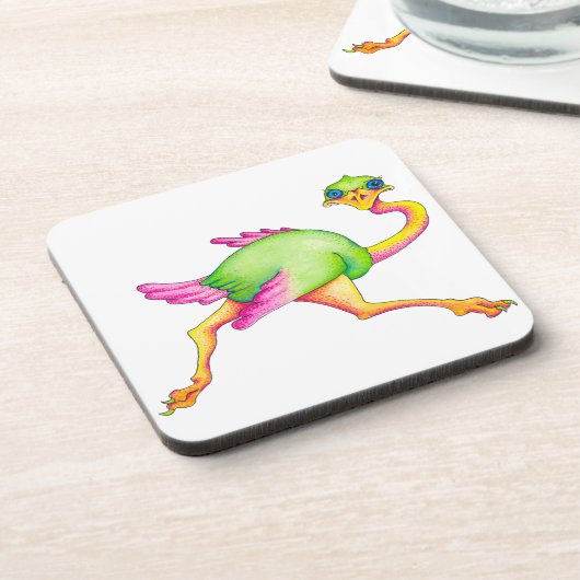 Soms Ostrich Bier Onderzetter (Linkerzijde)