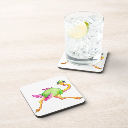 Soms Ostrich Bier Onderzetter (Rechterzijde)