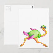 Soms Ostrich Briefkaart (Voorkant / Achterkant)