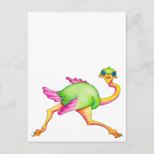 Soms Ostrich Briefkaart