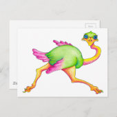 Soms Ostrich Briefkaart (Voorkant / Achterkant)