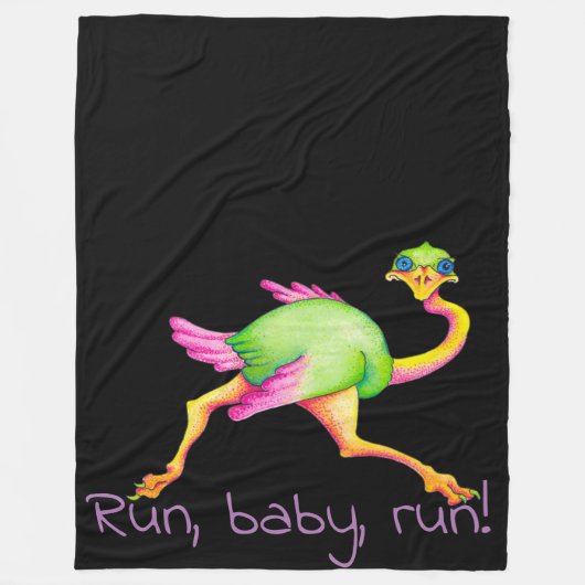 Soms Ostrich Fleece Deken (Voorkant)