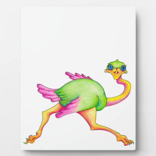 Soms Ostrich Fotoplaat (Voorkant)