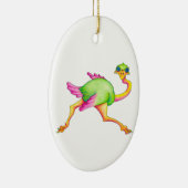 Soms Ostrich Keramisch Ornament (Rechts)